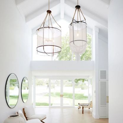 Renée Modern Cottage Fabric Pendant Light Shades Living Room Bedroom