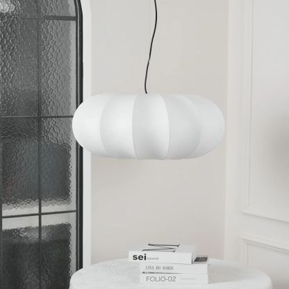 Ozawa Vintage Oblate Silk Metal Pendant Light Living Room Dining Room