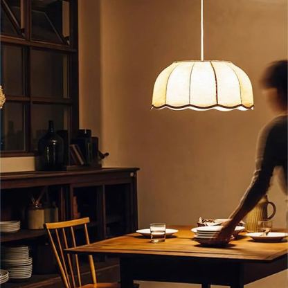 Renée Cottage Banana Leaf Fabric Pendant Light Shades Bedroom Living Room