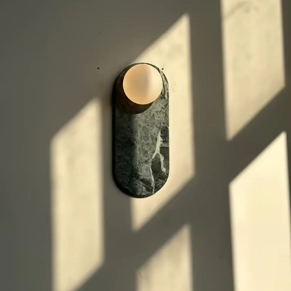 Jade Minimalism Metal Glass Wall Lamp Dining Room Bedroom