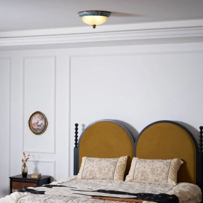 Jade Vintage Classical Round Glass Ceiling Light Shades Bedroom