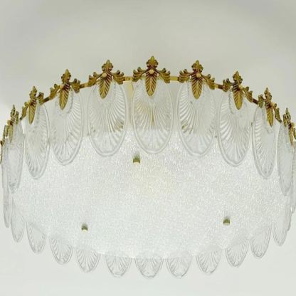 Alessio Vintage Luxury Glass Round Chandelier Living Dining Room