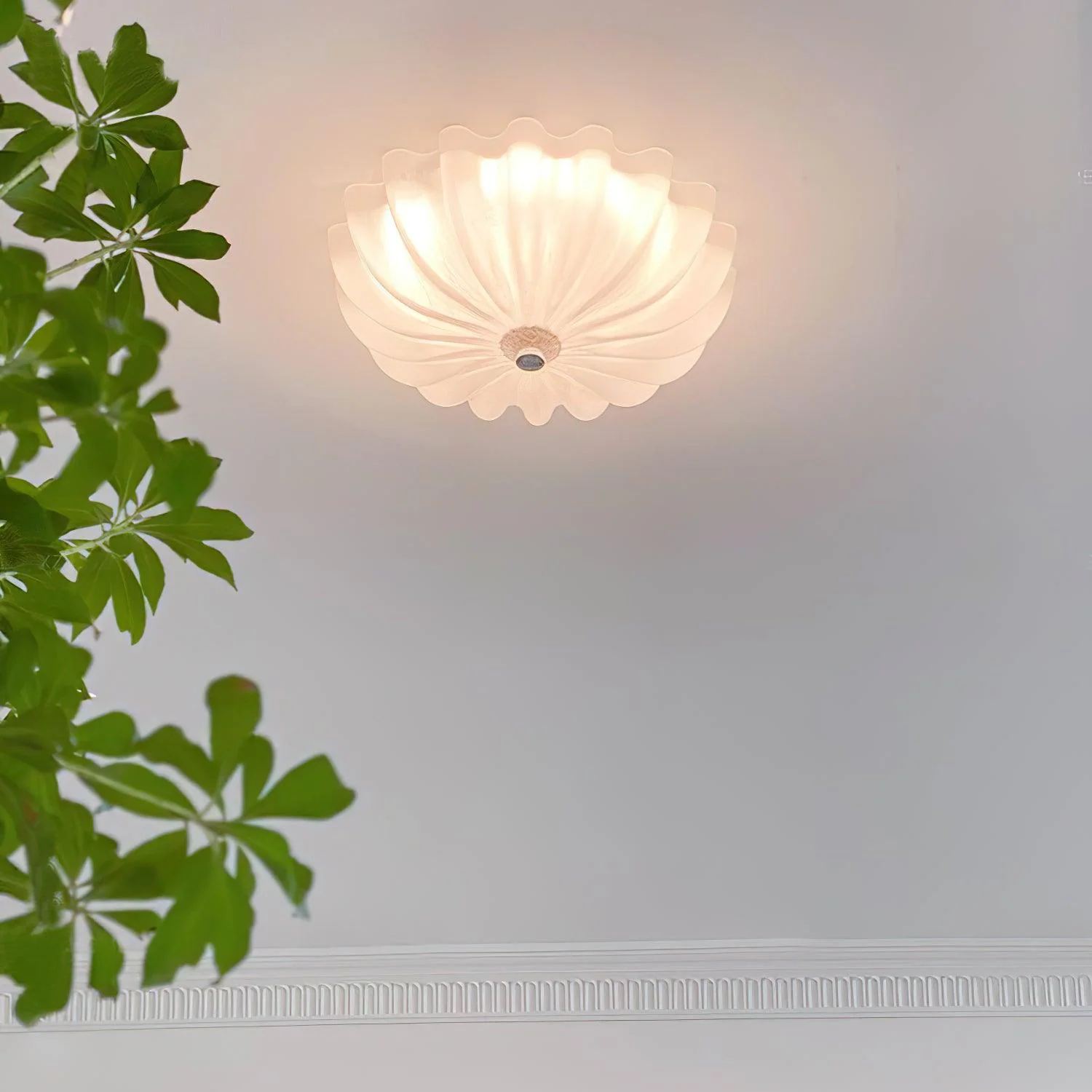 Quinn Modern Round Glass Ceiling Light Shades Bedroom Living Room