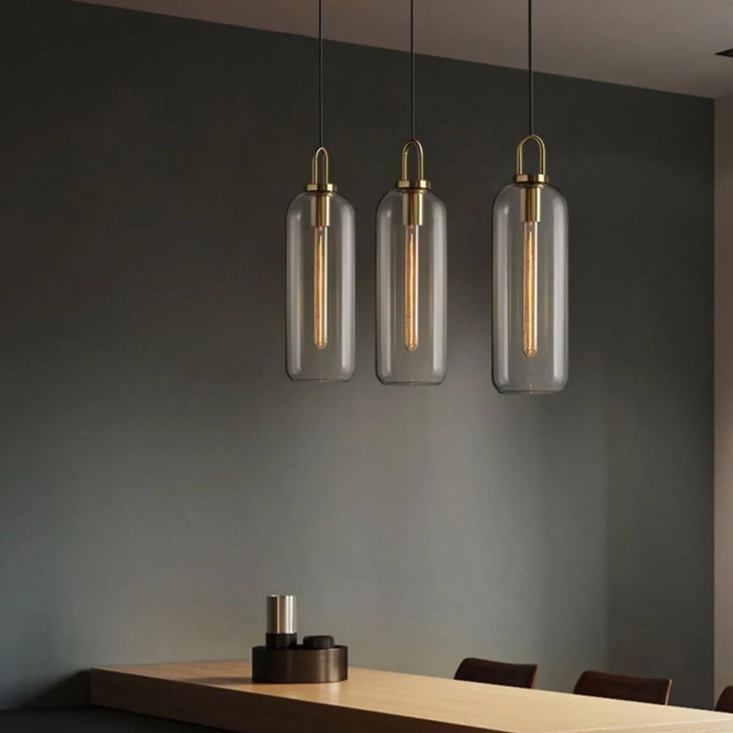 Hailie Modern Round Glass Pendant Light Bedroom Hallway Living Room