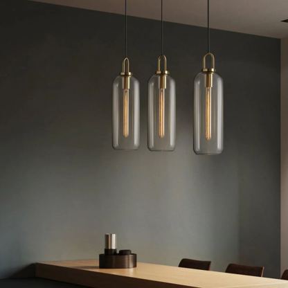 Hailie Modern Round Glass Pendant Light Bedroom Hallway Living Room