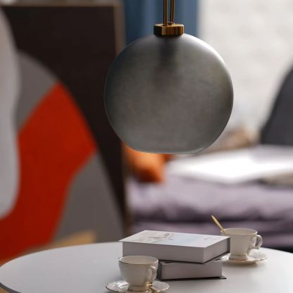 Hailie Modern Round Glass Pendant Light Bedroom Hallway Living Room