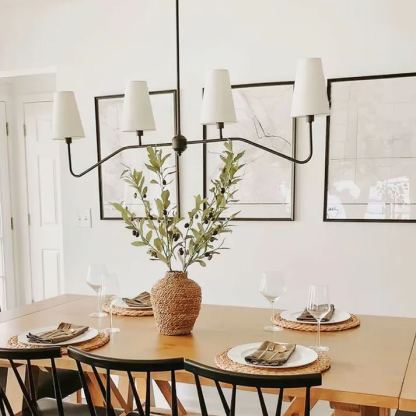 Alessio Vintage Classical Metal Fabric Pendant Light Shades Living Dining Room