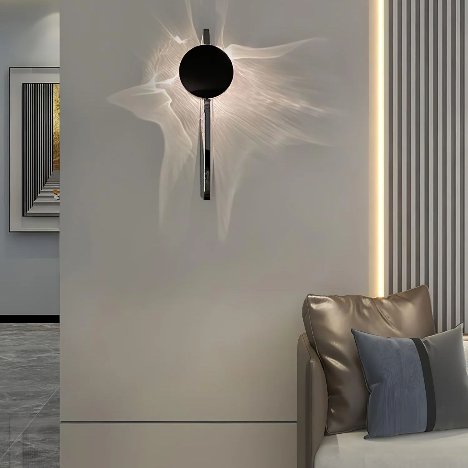 Edge Modern Creative Metal Wall Light Bedroom Hallway Living Room