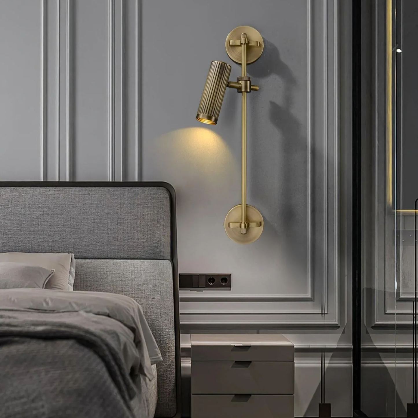 Edge Modern Industrial Metal Wall Light Bedroom Living Room