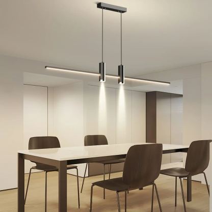 Edge Modern Unusual Long Metal Pendant Light Dining Living Room