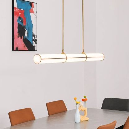 Alessio Industrial Metal Acrylic Gold Black Pendant Light Bedroom Living Room