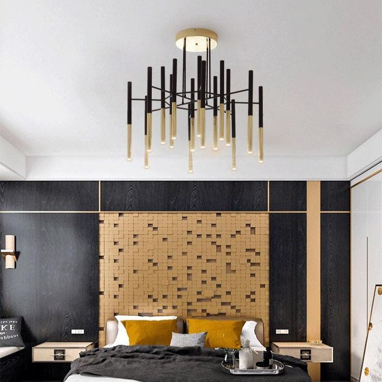Marilyn Modern Tubular Metal Chandelier Living Room Hallway Bedroom