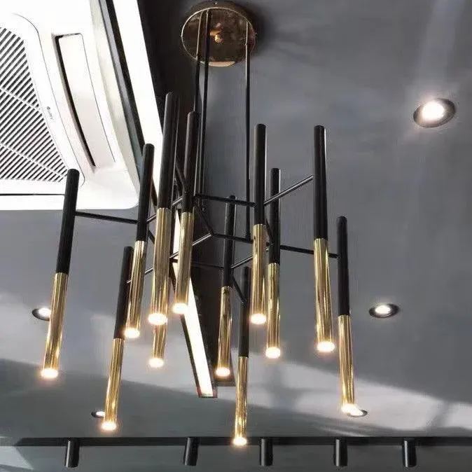 Marilyn Modern Tubular Metal Chandelier Living Room Hallway Bedroom