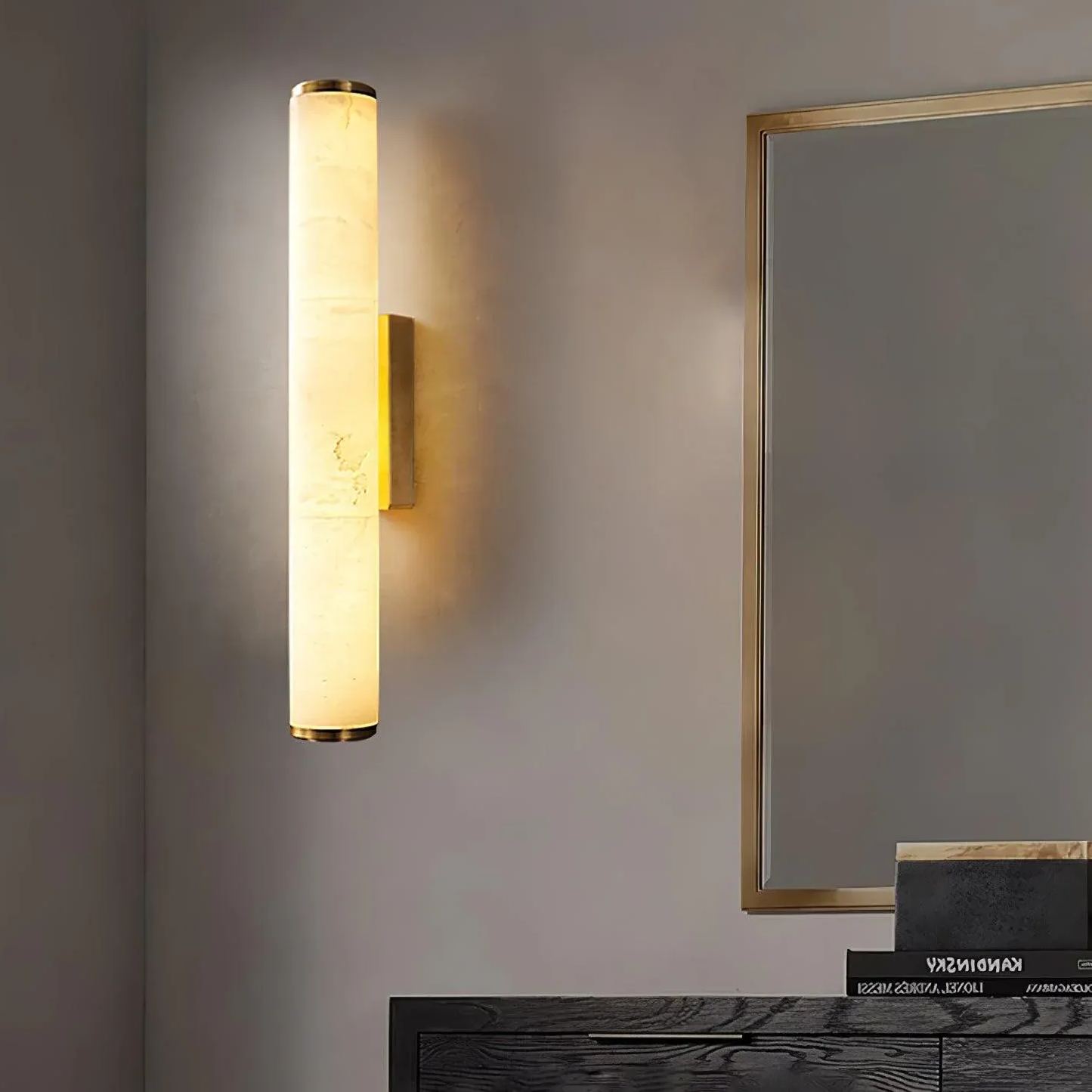 Jade Modern Urban Metal Alabaster Wall Light Bedroom Living Room