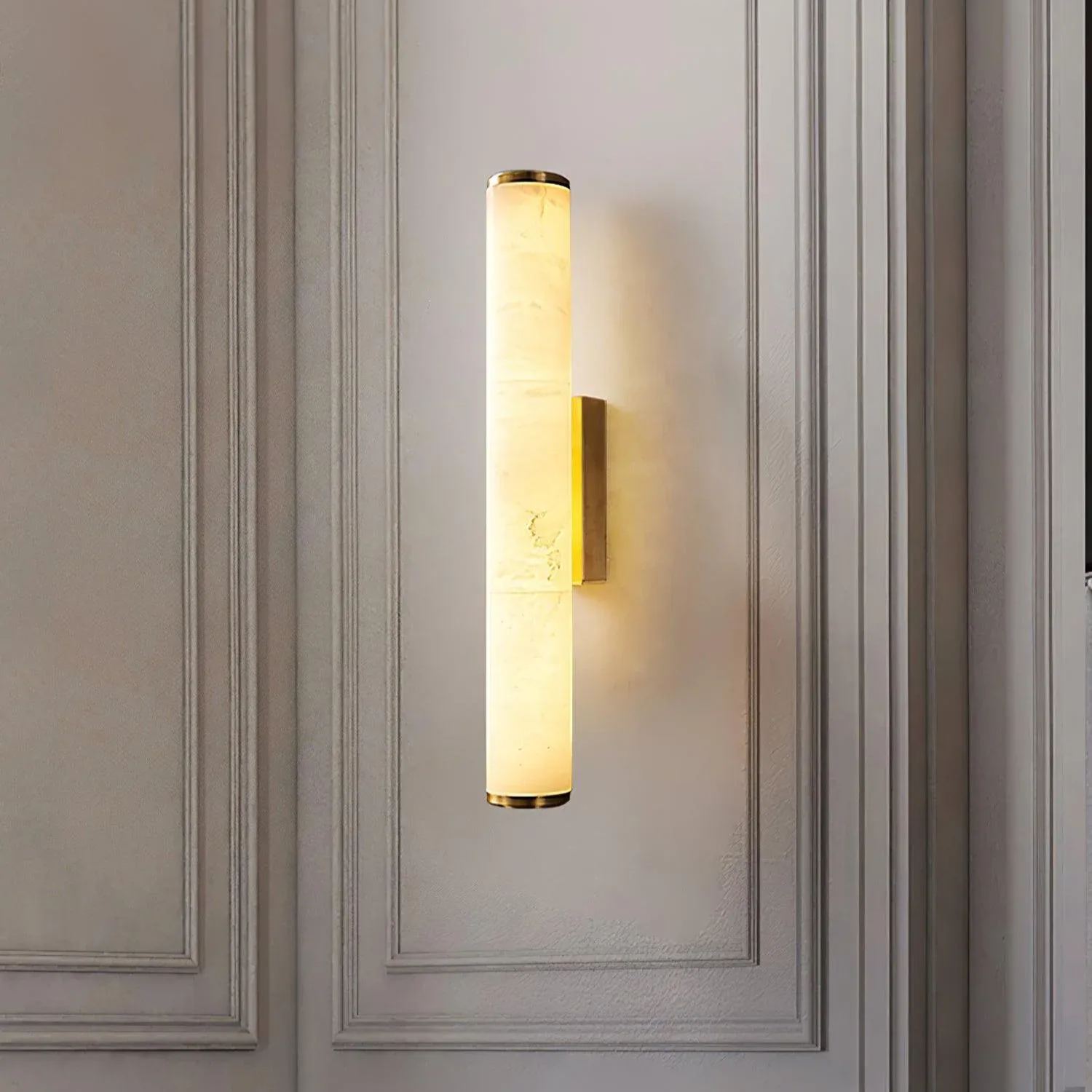 Jade Modern Urban Metal Alabaster Wall Light Bedroom Living Room