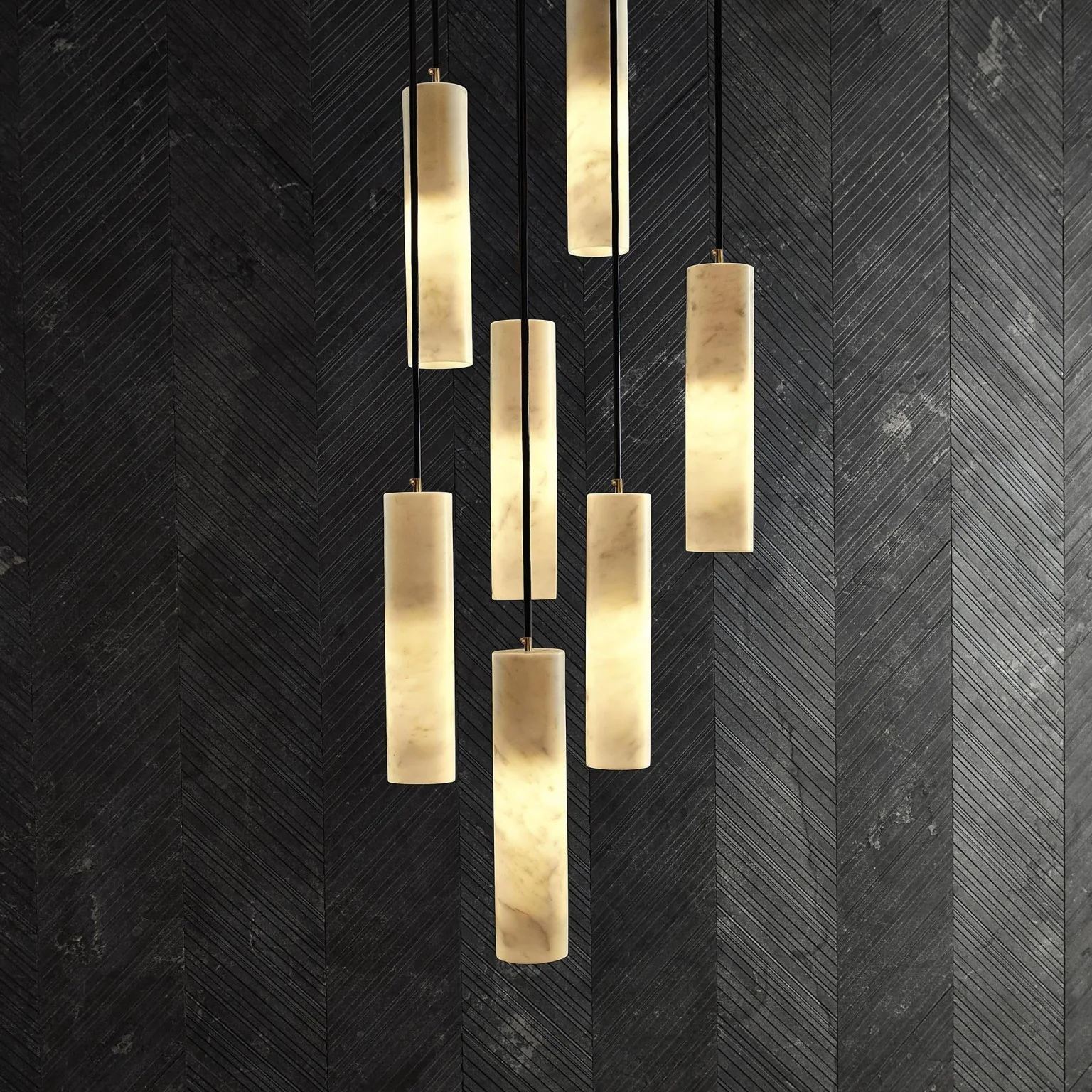 Hailie Advanced Metal Alabaster Pendant Light Dining Room Kitchen