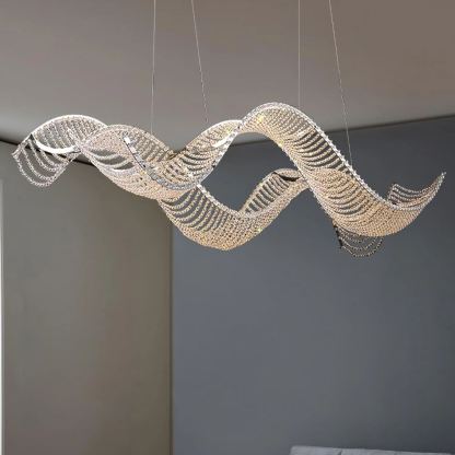 Marilyn Gorgeous Artistic Metal Crystal Chandelier Living Room Dining Room