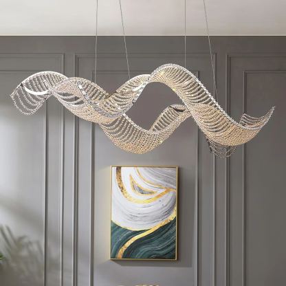 Marilyn Gorgeous Artistic Metal Crystal Chandelier Living Room Dining Room