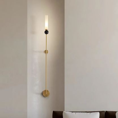 Edge Modern Marble Brass Acrylic Vertical Wall Lamp Living Room Bedroom