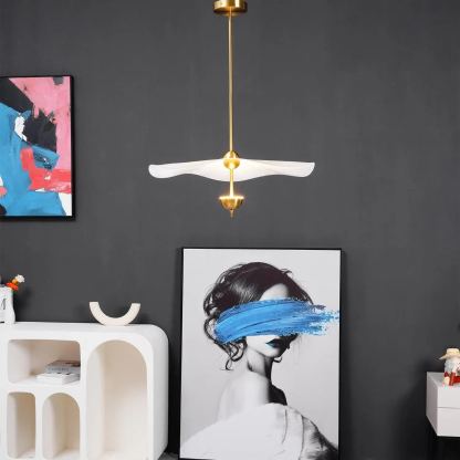 Carins Modern Gold Metal Acrylic Pendant Light Bedroom Living Room