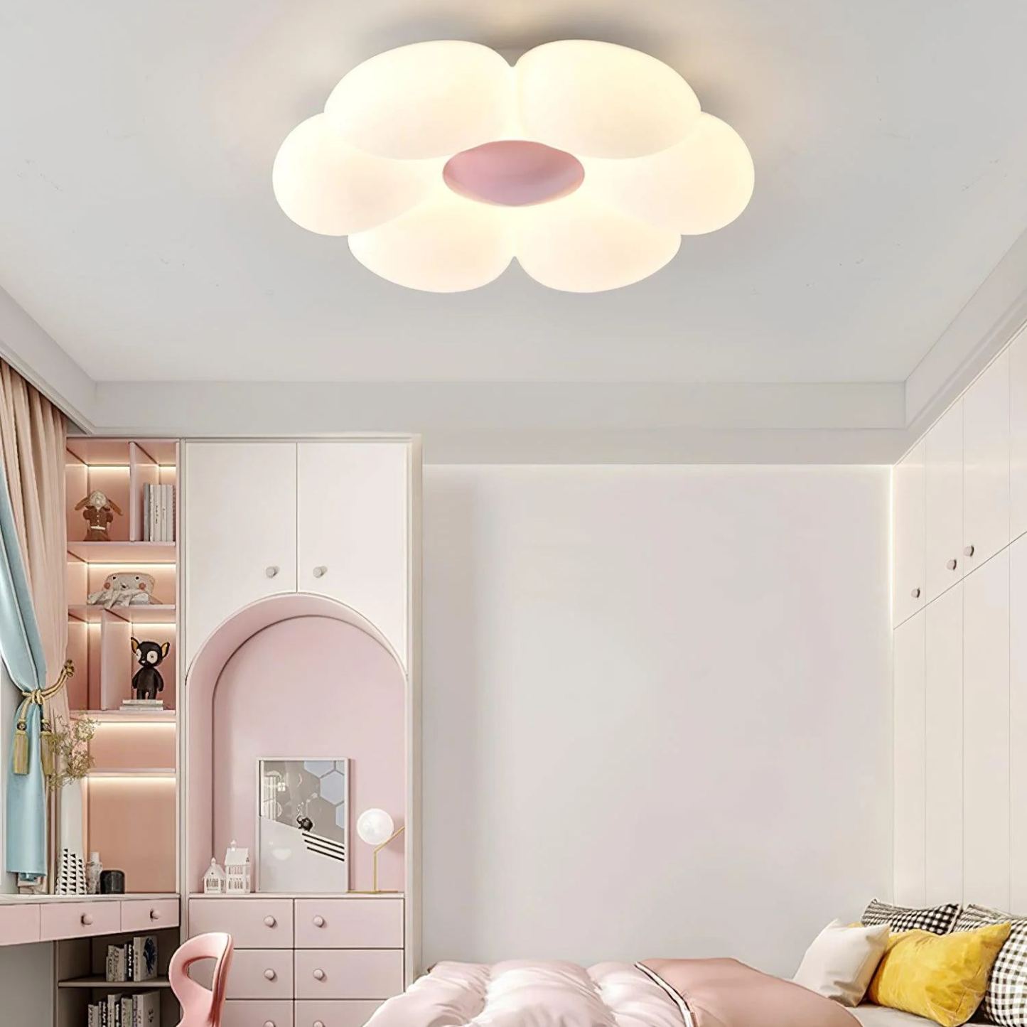 Quinn Modern Metal PE Acrylic Ceiling Light Bedroom Living Room
