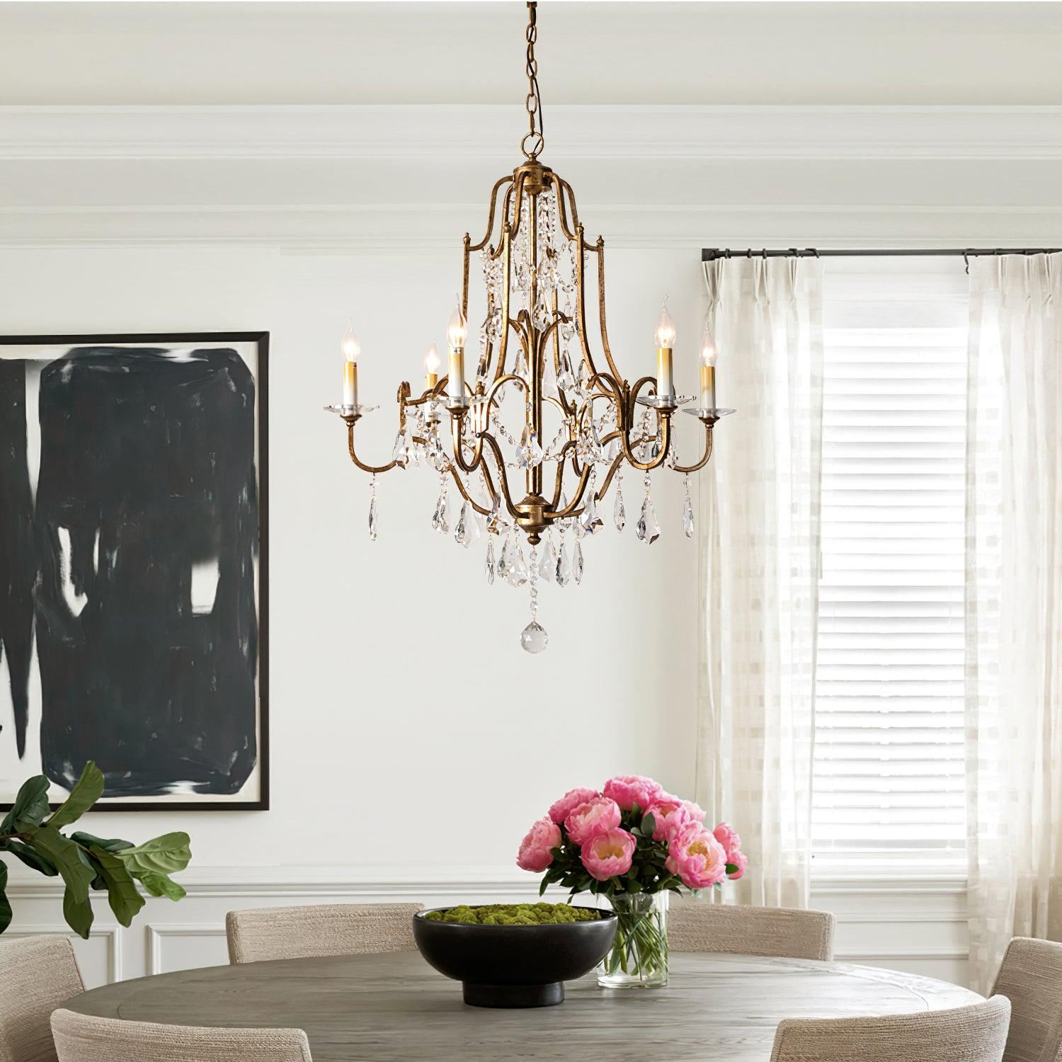 Marilyn Gorgeous Special Crystal Metal Chandelier Dining Room Living Room