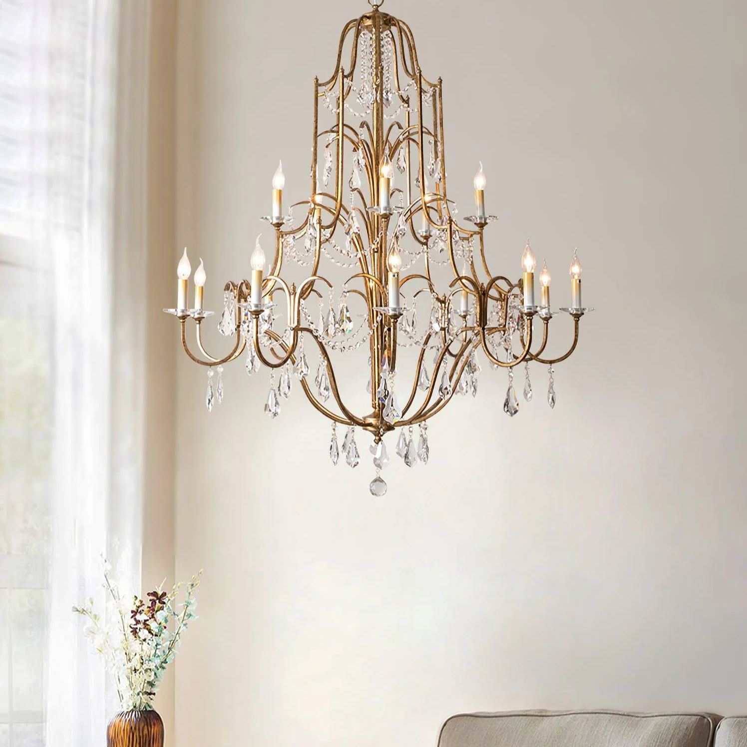 Marilyn Gorgeous Special Crystal Metal Chandelier Dining Room Living Room
