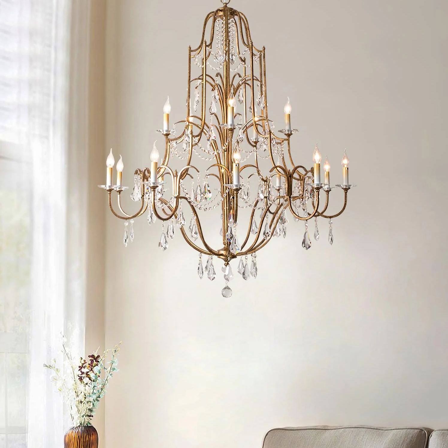 Marilyn Gorgeous Special Crystal Metal Chandelier Dining Room Living Room