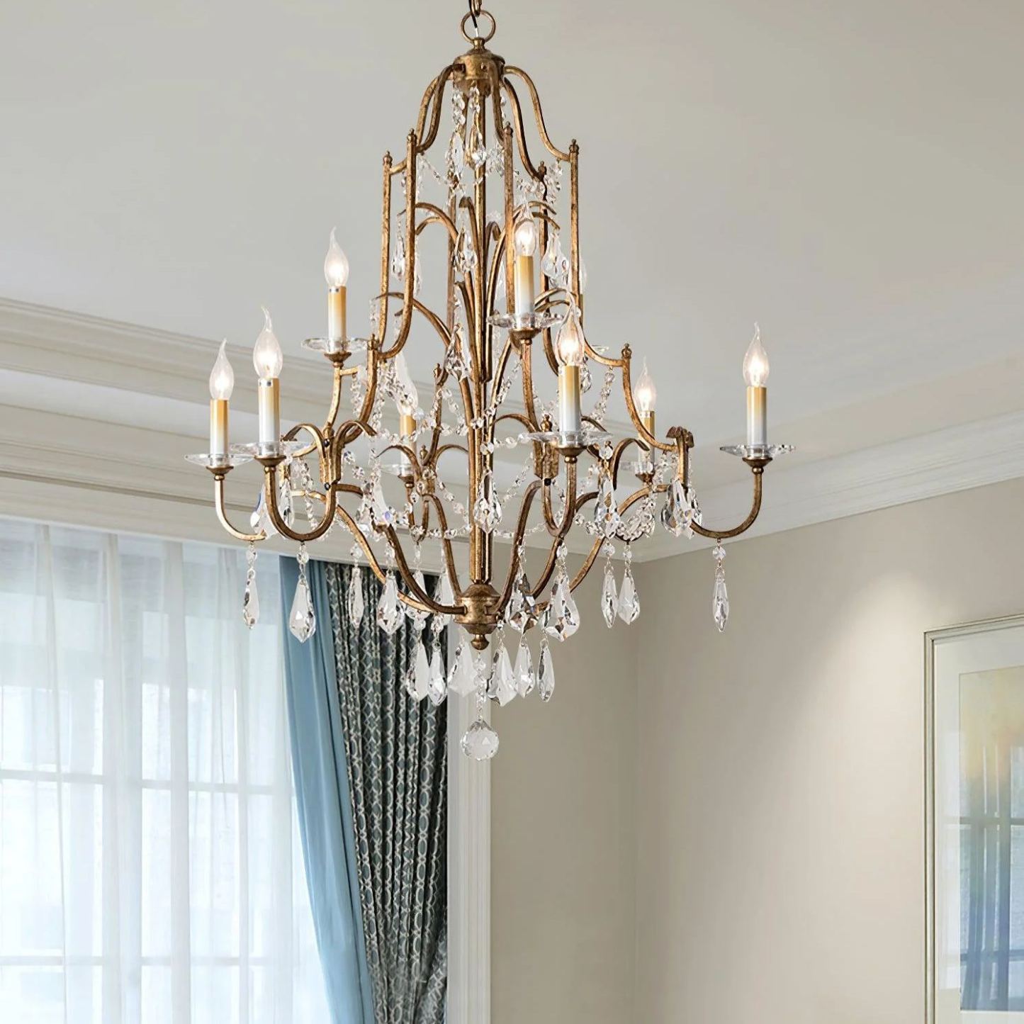 Marilyn Gorgeous Special Crystal Metal Chandelier Dining Room Living Room