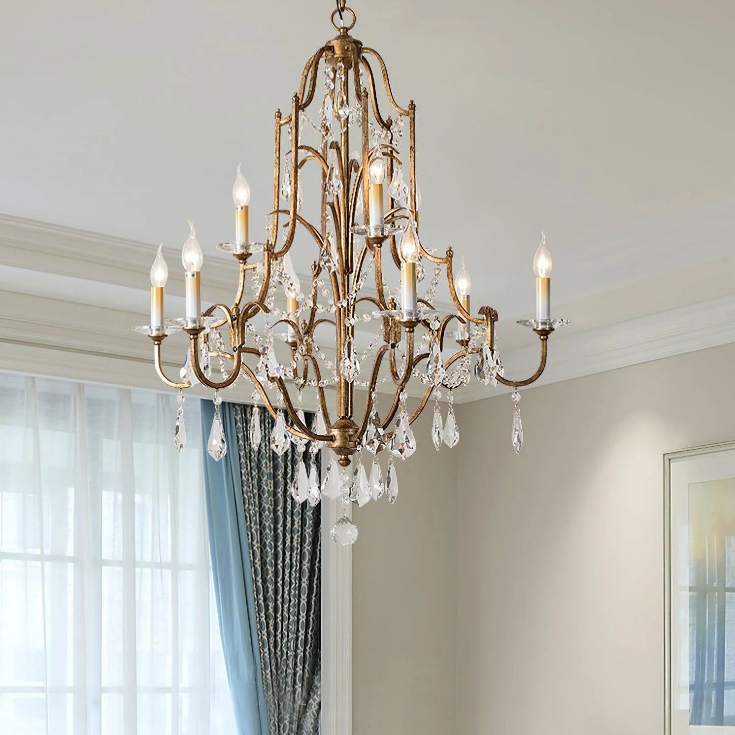Marilyn Gorgeous Special Crystal Metal Chandelier Dining Room Living Room