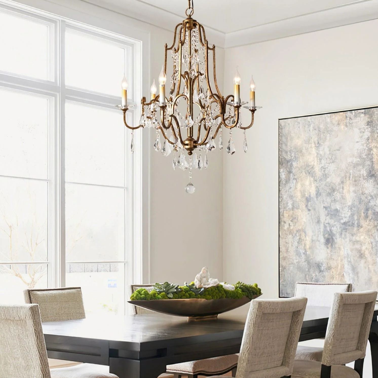 Marilyn Gorgeous Special Crystal Metal Chandelier Dining Room Living Room
