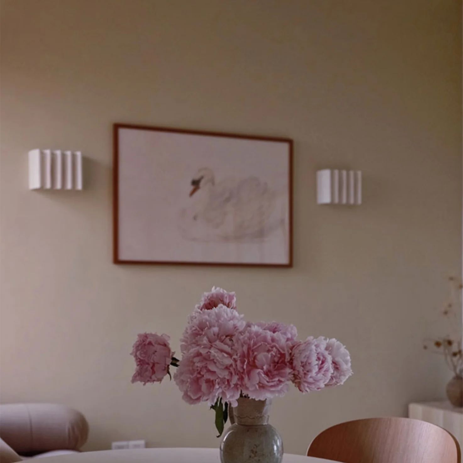 Renée Natural Fabric Wall Lamp Dining Room Bedroom