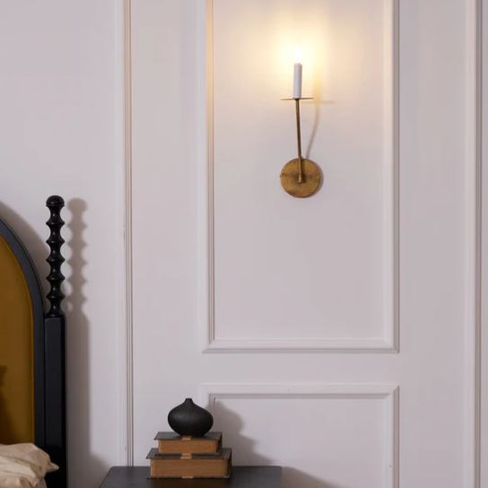 Alessio Vintage Candle Metal Wall Light Fixture Hallway Bedroom Bathroom
