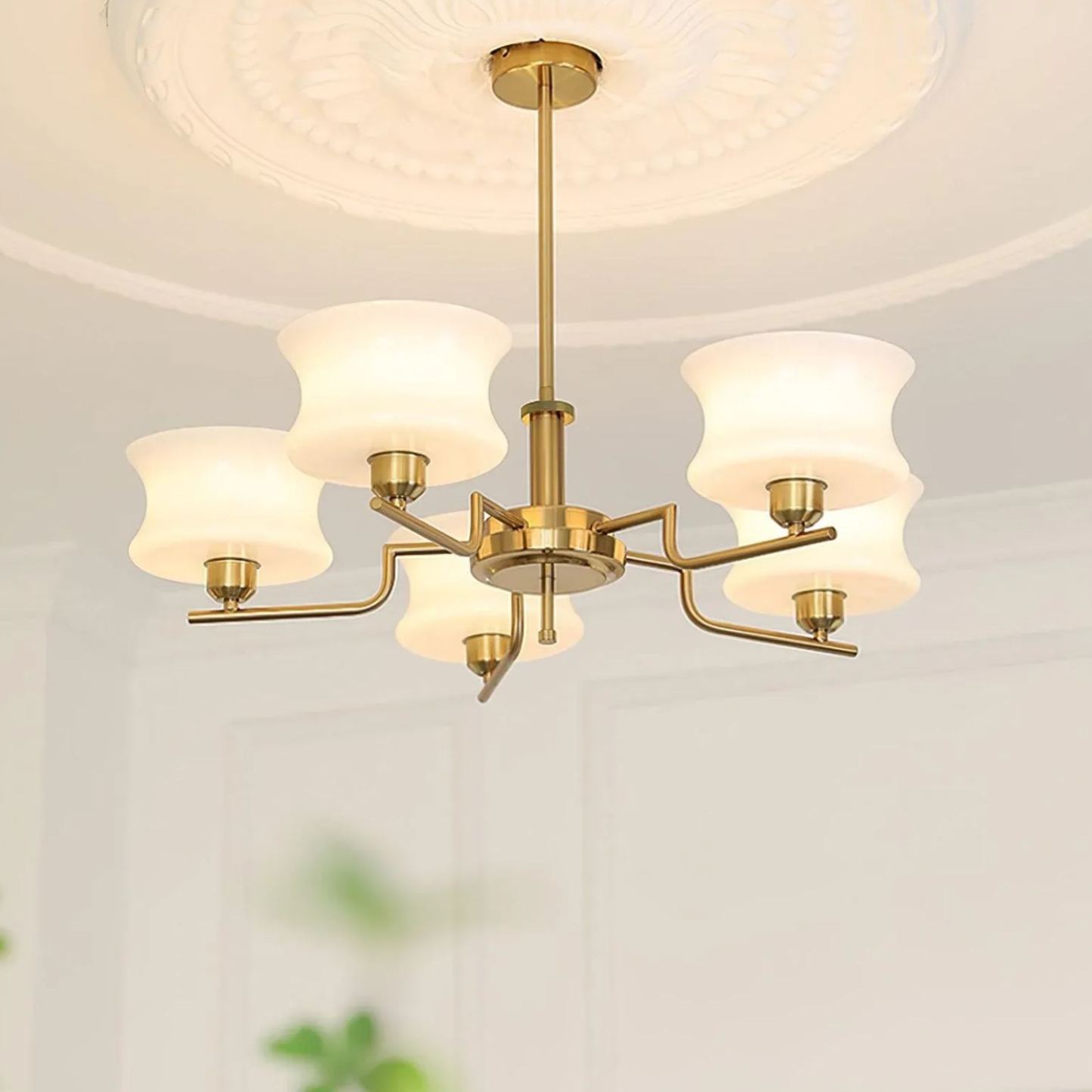 Valentina Vintage Metal Glass Pendant Light Bedroom Living Room