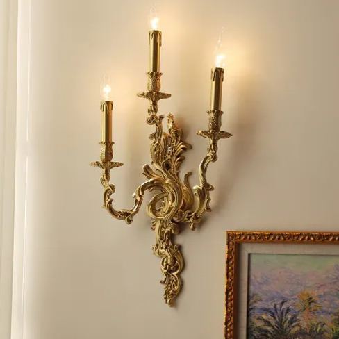 Alessio Vintage Palace Candle Wall Light Living Room Bedroom Bathroom