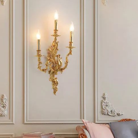 Alessio Vintage Palace Candle Wall Light Living Room Bedroom Bathroom
