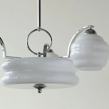 Valentina Vintage Classical Brass Glass Chandelier Living Dining Room