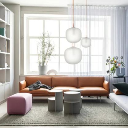 Hailie Modern Round Metal Glass Pendant Light Bedroom Dining Room