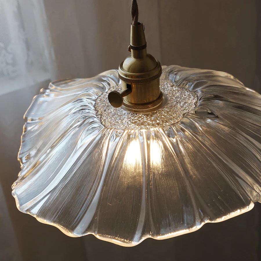 Carins Modern Flower Glass Hanging Pendant Light Dining Room