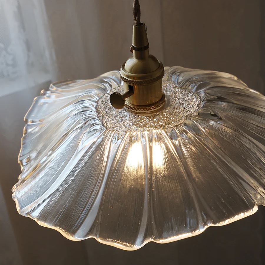 Carins Modern Flower Glass Hanging Pendant Light Dining Room