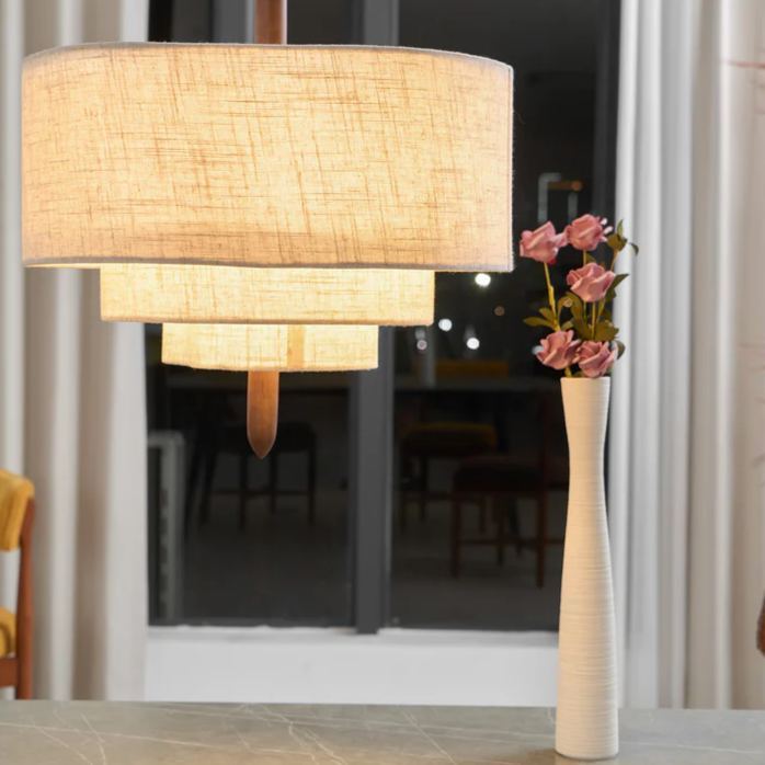 Renée Modern Pebble Fabric Pendant Light Bedroom Dining Room