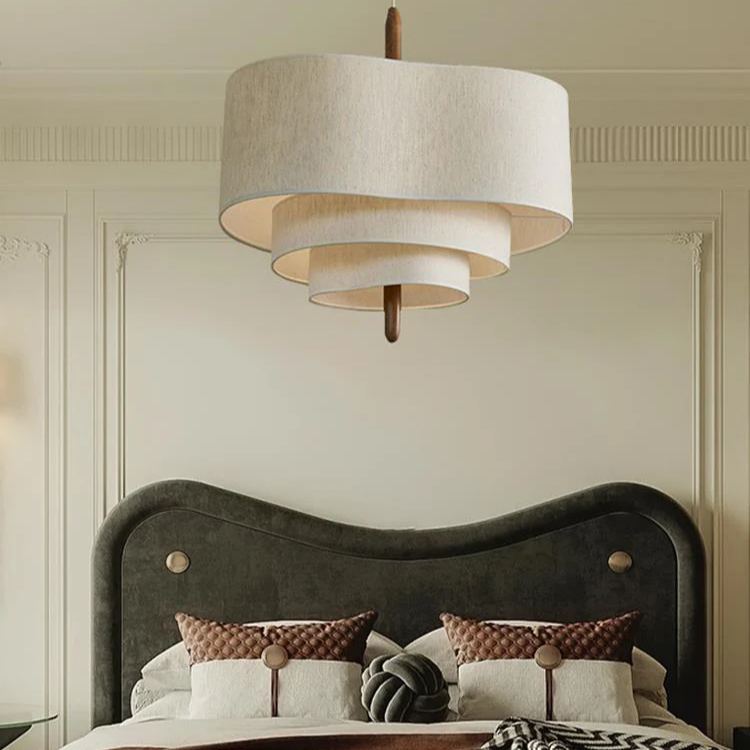 Renée Modern Pebble Fabric Pendant Light Bedroom Dining Room