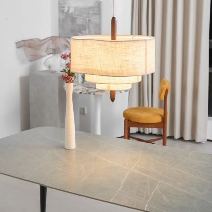 Renée Modern Pebble Fabric Pendant Light Bedroom Dining Room