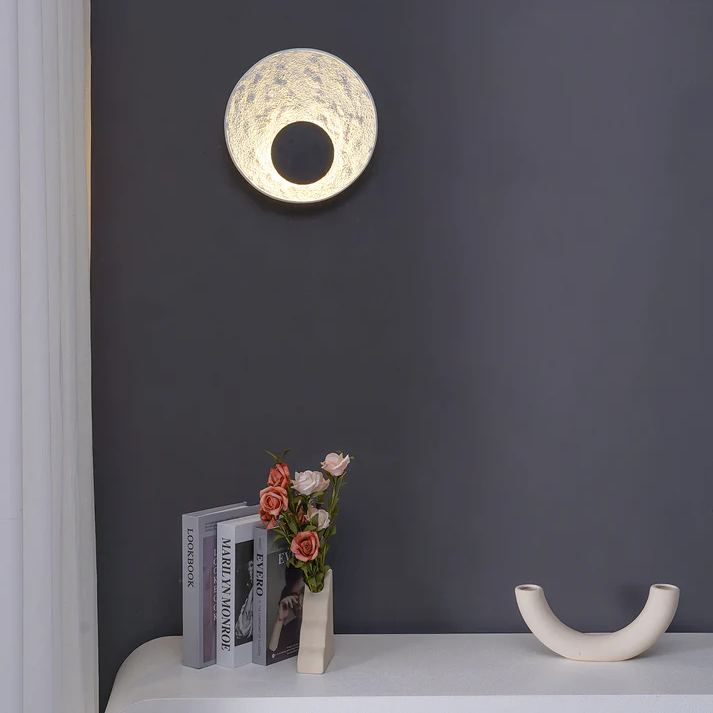 Byers Modern LED Round Resina Wall Lamp Bedroom Dining Room