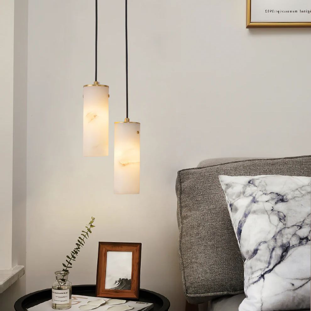 Jade Modern Pendant Light Alabaster Bedroom  Dining Room