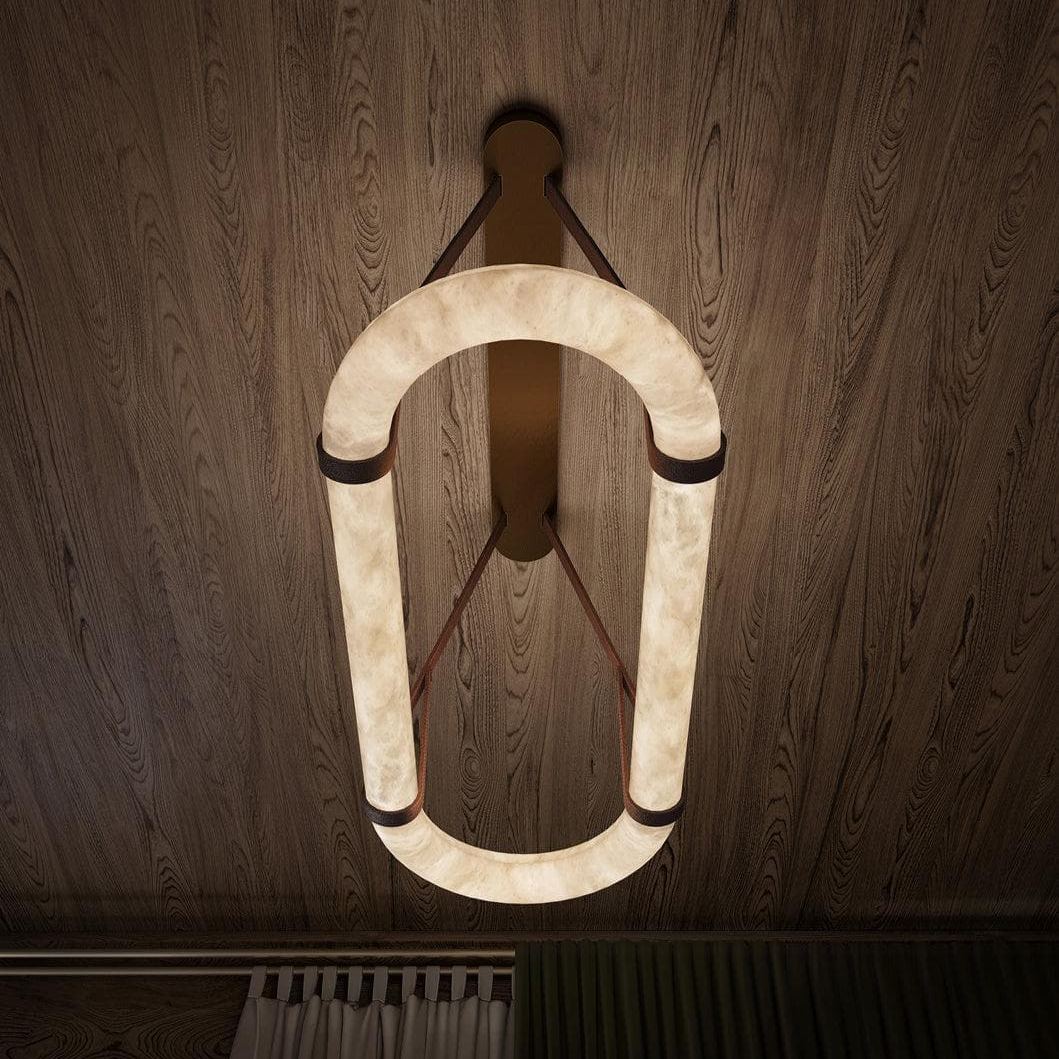 Jade Vintage Resin Leather Pendant Light Living Dining Room