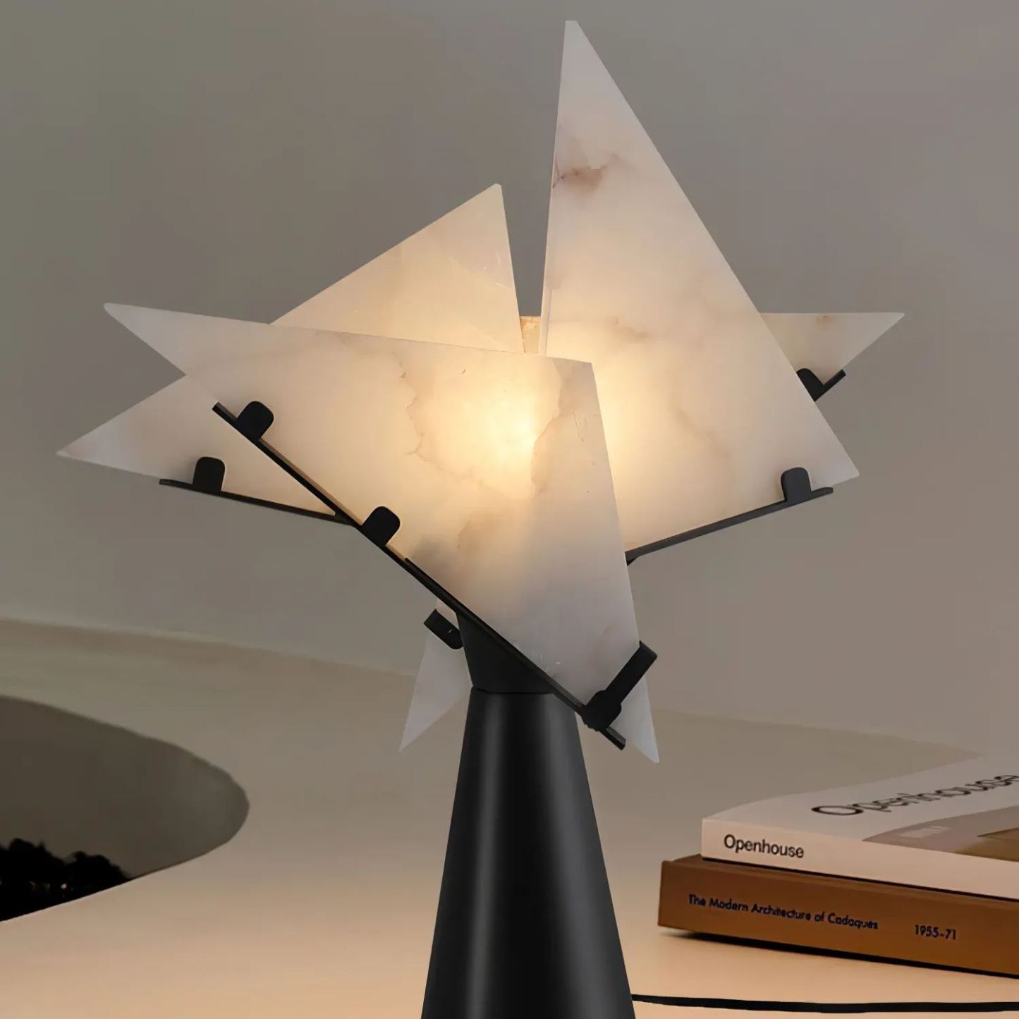 Jade Modern Table Lamp Scene Living Room Bedroom Study Room
