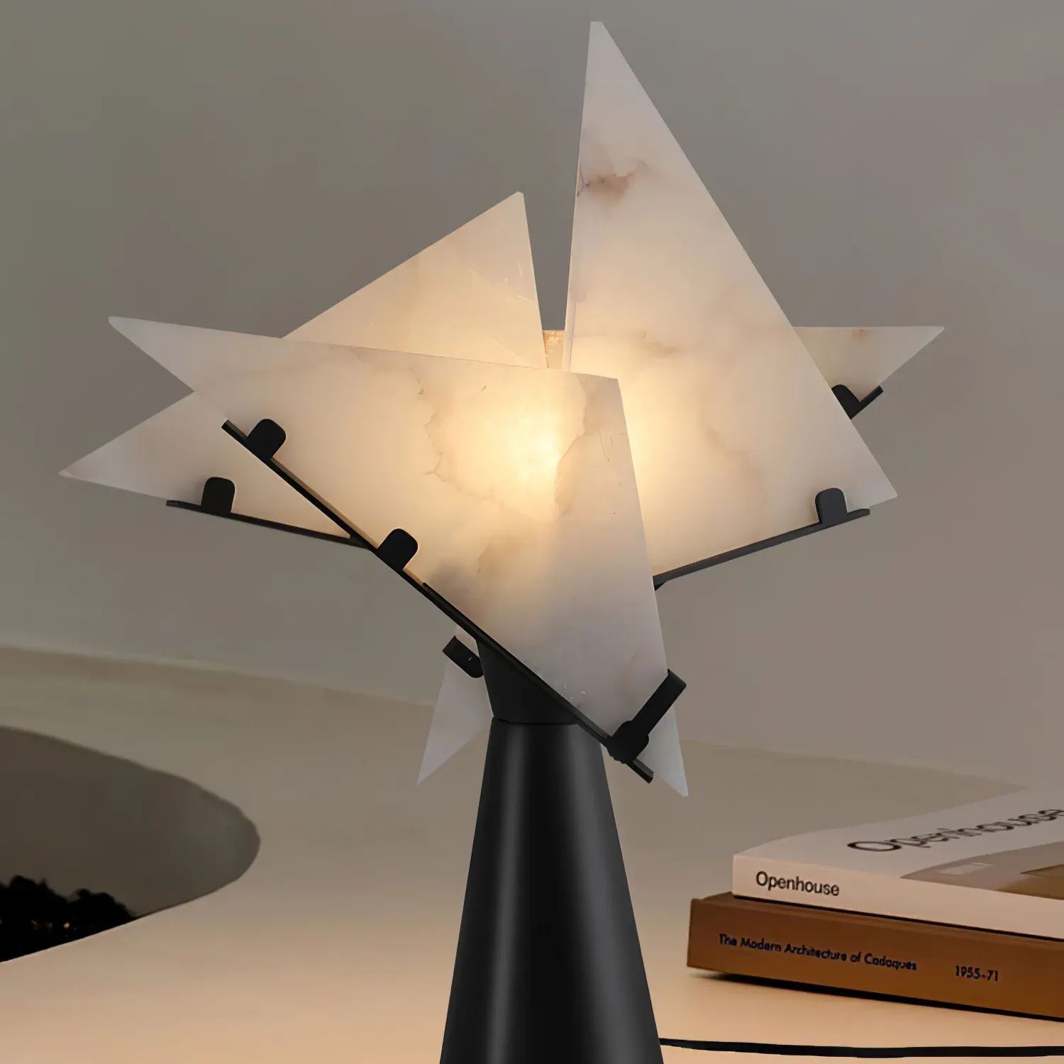 Jade Modern Table Lamp Scene Living Room Bedroom Study Room