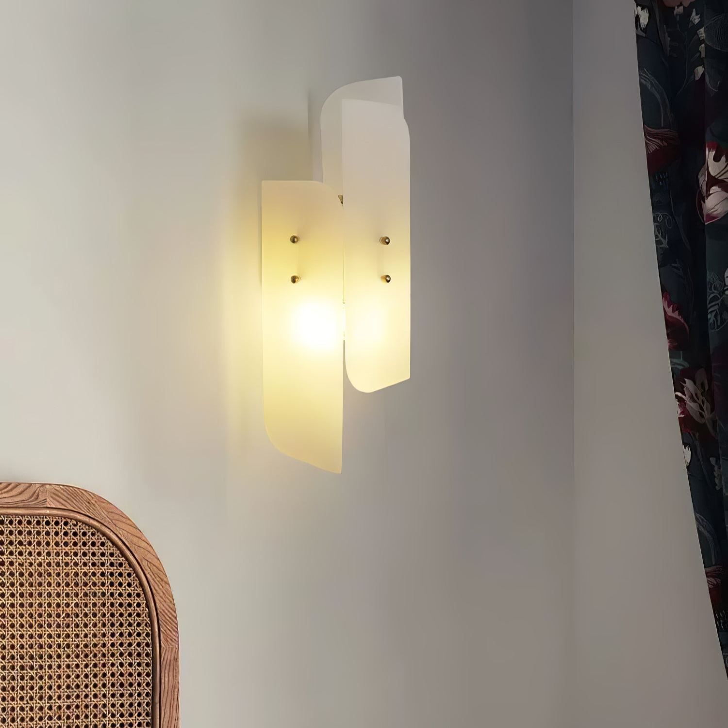 Jade Contemporary Metal Alabaster Wall Light Living Room Bedroom