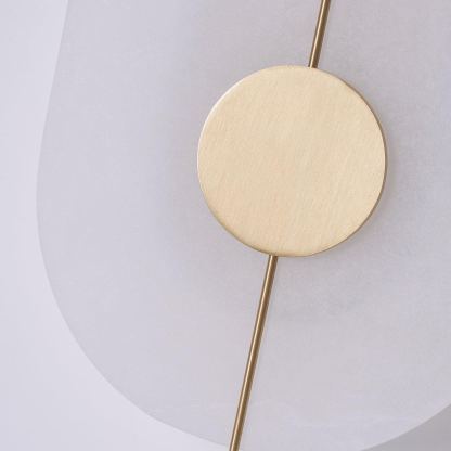 Jade Artistic Alabaster Brass Wall Lamp Hallway Bedside